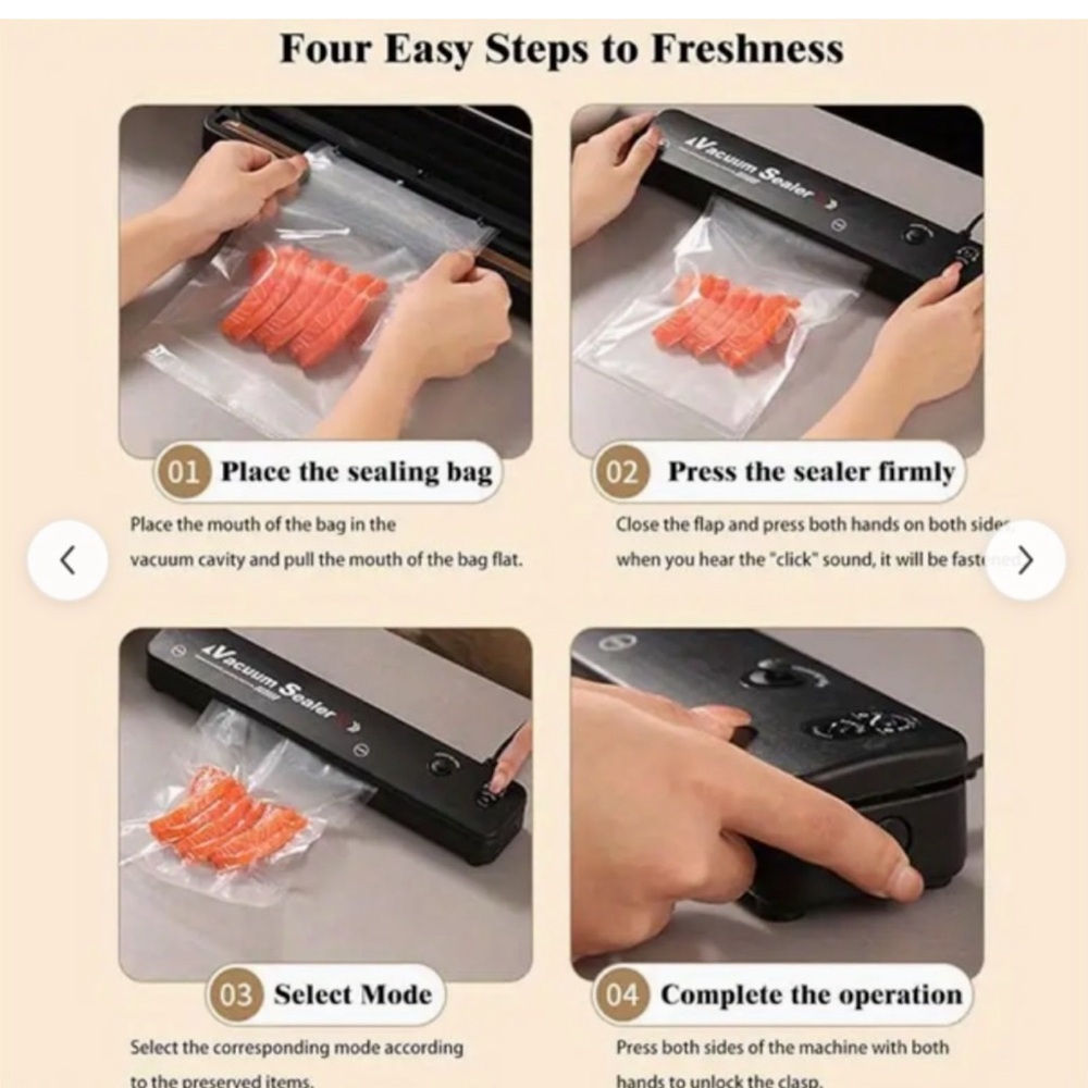 Vacuum Sealer Machine withPiece Starter Bags - Picture 4 of 4